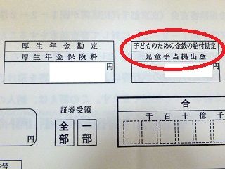 以前の納付書の「児童手当拠出金」の名称